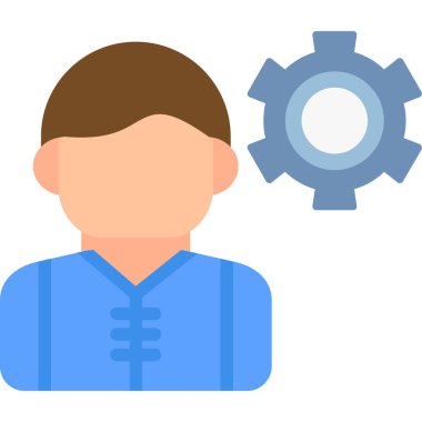 Mühendis. Web simgesi basit illüstrasyon