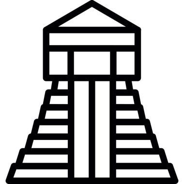 çadır simgesi, vektör çizimi