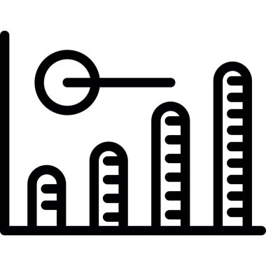 grafik çizelgesi simgesi, vektör illüstrasyonu