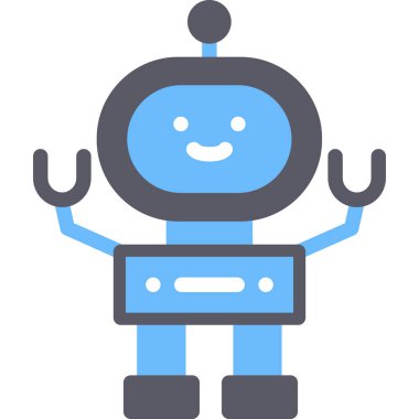 robot ikon vektör illüstrasyonu