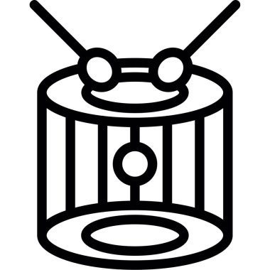 davul müzik simgesi ana hat biçiminde