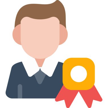 İş Madalyası Düz Simgesi