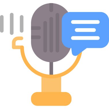 mikrofon simgesi vektör illüstrasyonu