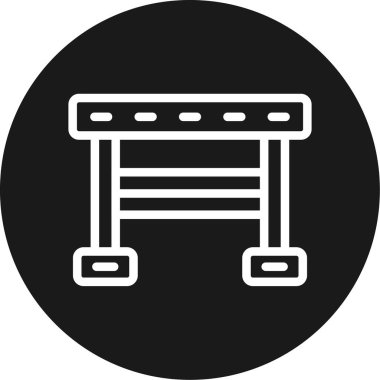 Tablo Satırı Çemberi BG Simgesi, Basit Tasarımlı Vektör Resimleri