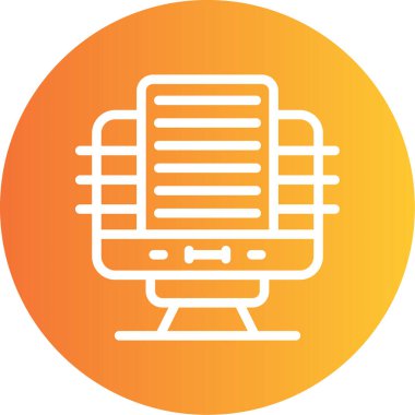 Basın Açıklaması Belge Satırı Gradyan Çemberi Simgesi, Basit Tasarımlı Vektör Resimleri