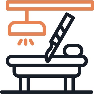 Cerrahi Tecrübe Satırı Simge Ögesi, Basit Tasarımlı Vektör İllüzyonu