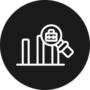 İşletmeler Tahmin Satırı BG Simgesi, Basit Tasarımlı Vektör Resimleri