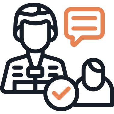 Röportaj İpuçları Satırı Simgesi, Basit Tasarımla Vektör Resimleri