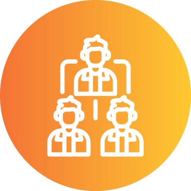 Takım Buluşma Çizgisi Gradyan Çemberi Simgesi, Basit Tasarımlı Vektör Resimleri