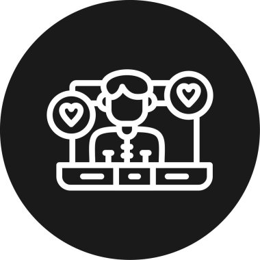 UI Elementleri Satır Çemberi BG Simgesi, Basit Tasarımlı Vektör Resimleri