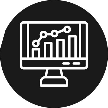 SEO MONTRING Satır Çemberi BG Simgesi, Basit Tasarımlı Vektör İllüstrasyonu