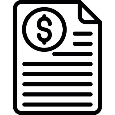 Faturalar Çizgisi Bitiş Simgesi, Basit Tasarımlı Vektör Resimleri