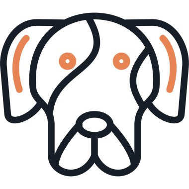 Dalmaçyalı Köpek Çizgisi Basit Tasarımlı Vektör İllüzyonu