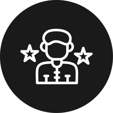 Yıldız Satırı Çemberi BG Simgesi, Vektör Resmini Basit Tasarımla Beğirme