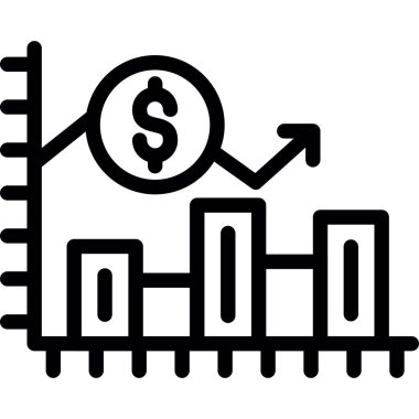 Finansal Büyüme Çizelgesi, Basit Tasarımlı Vektör İllüzyonu