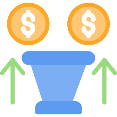 Pazarlama Hunisi Düz Simgesi, Basit Tasarımlı Vektör İllüzyonu