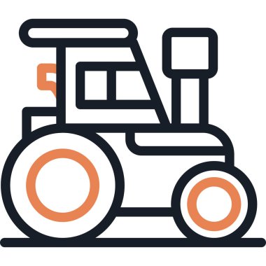 Çiftlik Makineleri Çizgisi Simgesi, Basit Tasarımlı Vektör Resimleri