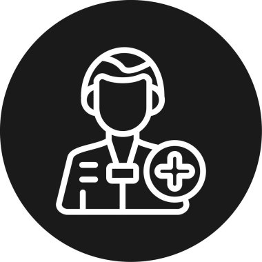 Pozitif Düşünce Çizgisi Çemberi BG Simgesi, Basit Tasarımlı Vektör Resimleri