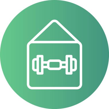 Ev Çalışması Çizgisi Gradyan Çemberi Simgesi, Basit Tasarımlı Vektör Resimleri