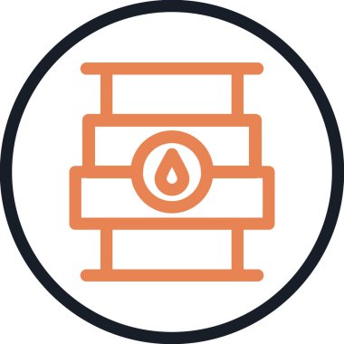 Saf Yağ Çizgisi Simgesi, Basit Tasarımlı Vektör İllüstrasyonu