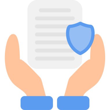 İnsan Hakları Politikası Düz Simgesi, Basit Tasarımlı Vektör İllüzyonu