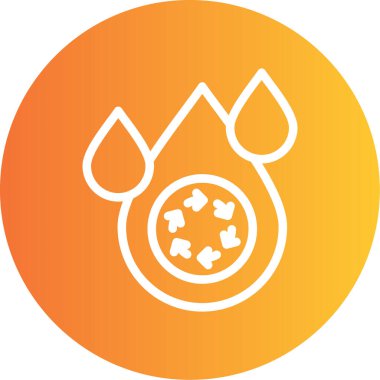 Yenilenebilir Kaynaklar Çizgisi Gradyan Çemberi Simgesi, Basit Tasarımlı Vektör Resimleri