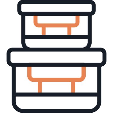 Yemek Hazırlama Satırı Simgesi, Basit Tasarımlı Vektör Resimleri