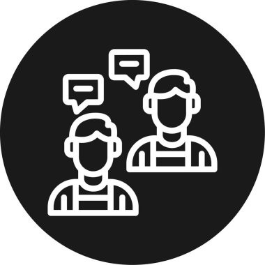 Fikir Sütunu Satırı Çemberi BG Simgesi, Basit Tasarımlı Vektör Resimleri