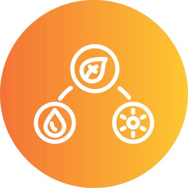 Biyolojik Çeşitlilik Çizgisi Gradyan Çemberi Simgesi, Basit Tasarımlı Vektör Resimleri