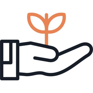 İnisiyatif Satır Simgesi, Basit Tasarımlı Vektör İllüstrasyonu