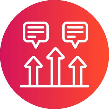 KPI Gösterge Çizgisi Gradyan Çemberi Simgesi, Basit Tasarımlı Vektör Resimleri