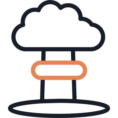 Nükleer Deneme Satırı Usulü Simge, Basit Tasarımlı Vektör Resimleri