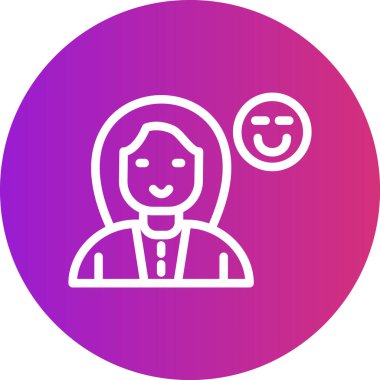 Öğretmenin Gülen Çizgisi Gradyan Çemberi Simgesi, Basit Tasarımlı Vektör ResimleriName