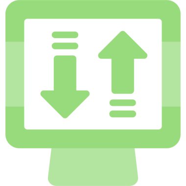 Trafik İşlemleri Düz Simge, Basit Tasarımlı Vektör İllüstrasyonu