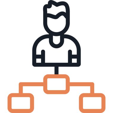 Liderlik Satırı Simgesi, Basit Tasarımlı Vektör İllüstrasyonu