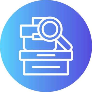 İş Fuarı Booth Satırı Gradyan Çemberi Simgesi, Basit Tasarımlı Vektör Resimleri