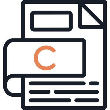 C Satırı Bitiş Simgesi, Basit Tasarımlı Vektör Resimleri