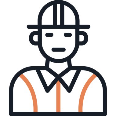 İtfaiyeci Hattı Simgesi, Basit Tasarımlı Vektör İllüzyonu