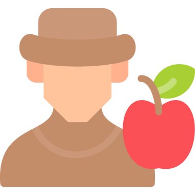 Basit Tasarımlı Dietisyen Düz Simge, Vektör İllüzyonu