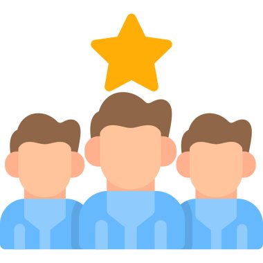 Takım Lideri Düz Simge, Basit Tasarımlı Vektör Resimleri