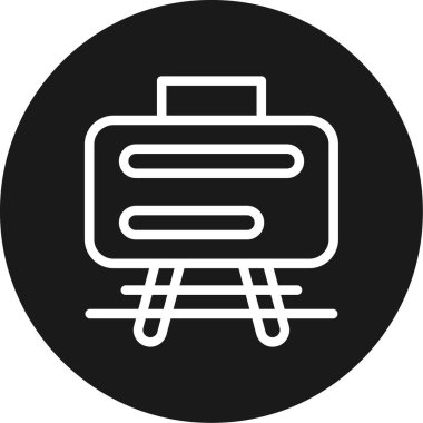 Tahta Çizgi Çemberi BG Simgesi, Basit Tasarımlı Vektör Resimleri