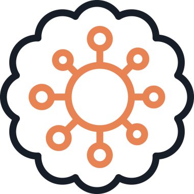 Erik Çiçeği Satırı Simgesi, Basit Tasarımlı Vektör İllüstrasyonu