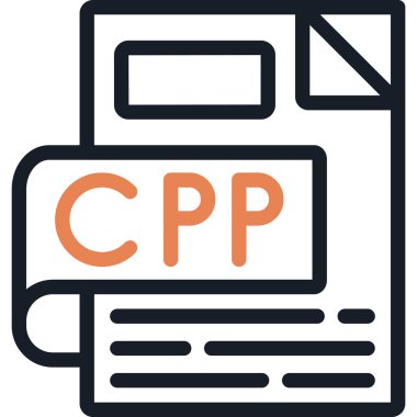 CPP Satırı Bitiş Simgesi, Basit Tasarımlı Vektör İllüstrasyonu