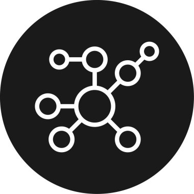 Ekosistem Çizgisi Çemberi BG Simgesi, Basit Tasarımlı Vektör Resimleri