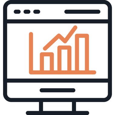 Veri Analizi Satırı Simge Ögesi, Basit Tasarımlı Vektör Resimleri