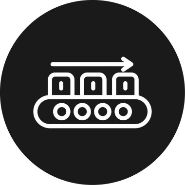 Simge Satırı Çemberi BG Simgesi, Basit Tasarımlı Vektör Resimleri Üretiliyor