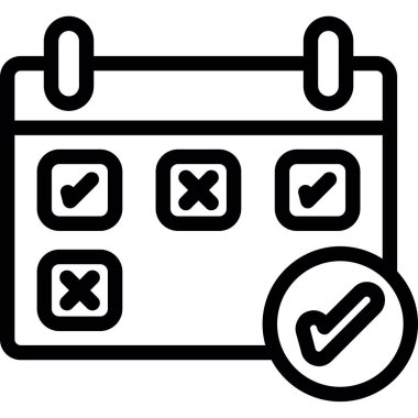 Katılım Çizelgesi, Basit Tasarımlı Vektör Resimleri