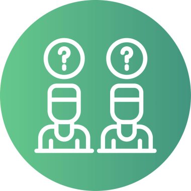 Etkileşimli Sınav Satırı Gradyan Çemberi Simgesi, Basit Tasarımlı Vektör Resimleri