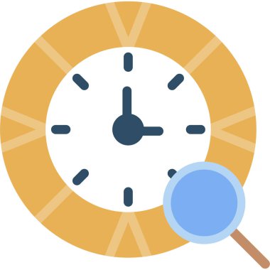 Zaman Kaydı Düz Simgesi, Basit Tasarımlı Vektör Resimleri