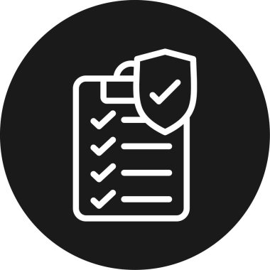 IT Politikası Çemberi BG Simgesi, Basit Tasarımlı Vektör Resimleri